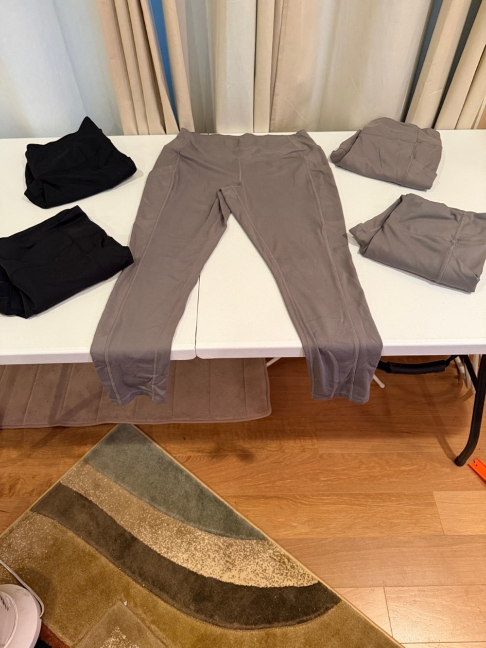 32 Degrees COOL Women’s High-Waist Active Leggings — 3 Gray & 2 Black Large